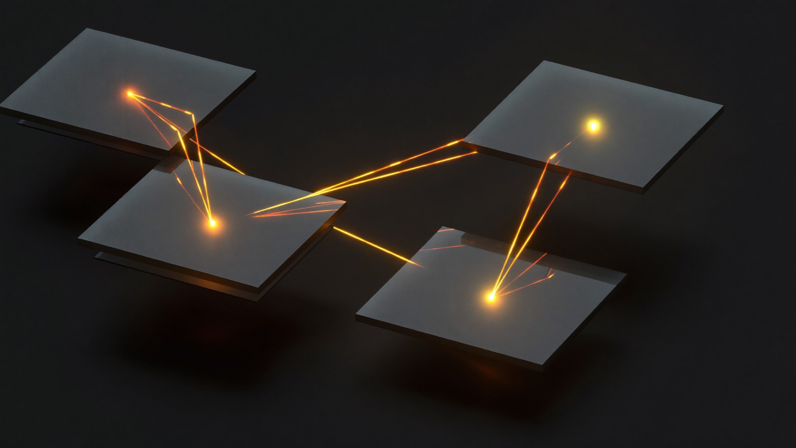 Systems connected by glowing threads